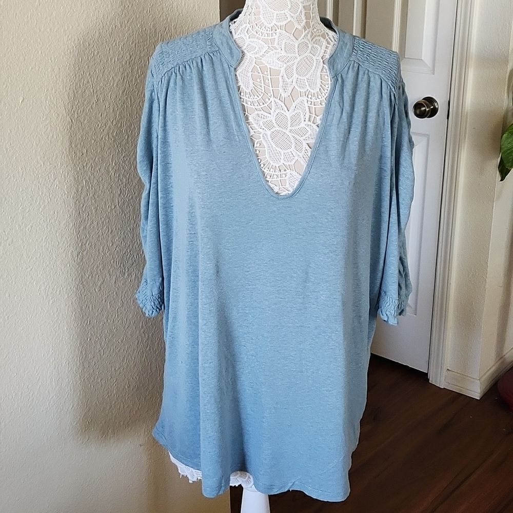 POL Oversized Linen Blend Top - Picture 2 of 8